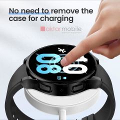 Galaxy Watch 5 44 mm Ekran Koruyucu & Kasa Koruma Yumuşak Silikon 360° Full Body Darbe Emici