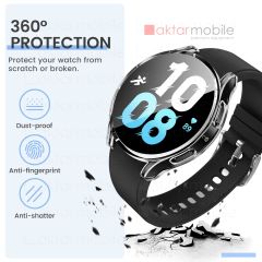 Galaxy Watch 5 44 mm Ekran Koruyucu & Kasa Koruma Yumuşak Silikon 360° Full Body Darbe Emici