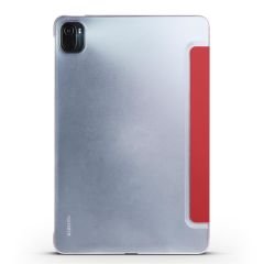 Xiaomi Mi Pad 5 Uyumlu Kılıf Flip Akıllı Kapak Standlı Kılıf Smart Cover Uyku Modlu Kırmızı