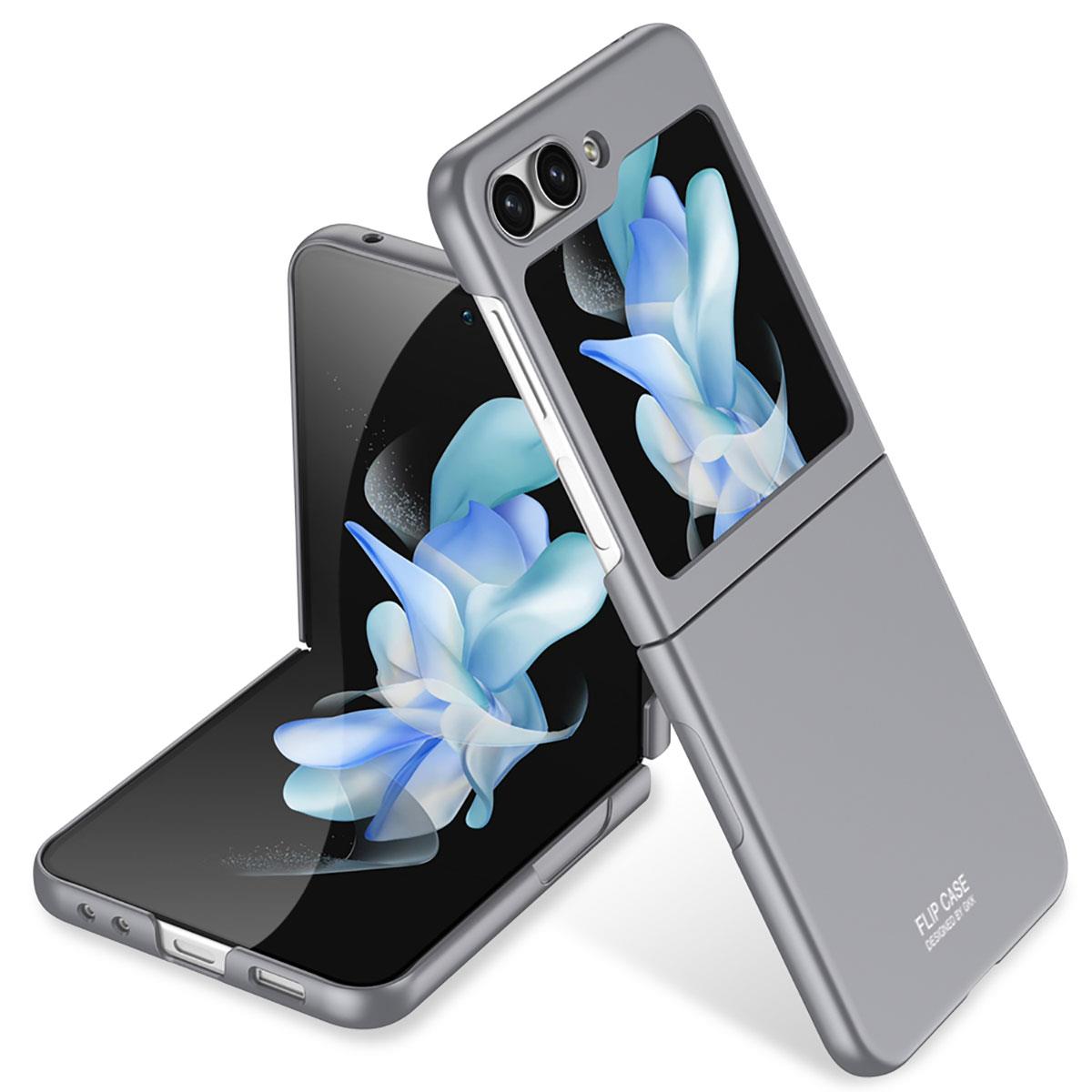 Samsung Galaxy Z Flip 5 Kılıf Premium Kapak Kamera Korumalı Tam Uyumlu Mat Tasarım İnce Yapılı Gri