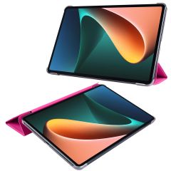 Xiaomi Mi Pad 5 Uyumlu Kılıf Flip Akıllı Kapak Standlı Kılıf Smart Cover Uyku Modlu Pembe