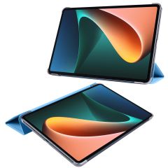 Xiaomi Mi Pad 5 Uyumlu Kılıf Flip Akıllı Kapak Standlı Kılıf Smart Cover Uyku Modlu Mavi