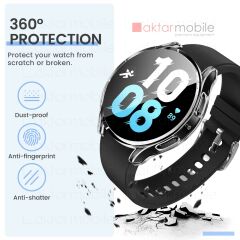 Galaxy Watch 5 40 mm Ekran Koruyucu & Kasa Koruma Yumuşak Silikon 360° Full Body Darbe Emici