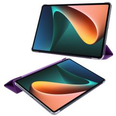 Xiaomi Mi Pad 5 Uyumlu Kılıf Flip Akıllı Kapak Standlı Kılıf Smart Cover Uyku Modlu Mor