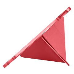 iPad Pro 13 M4 uyumlu Kılıf Kalem Bölmeli Tri Folding Standlı Arkası Silikon Uyku Modlu Kırmızı