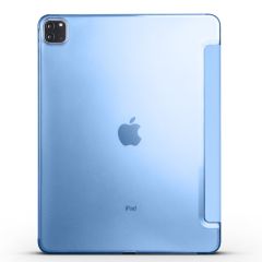 iPad Pro 12.9 5. Nesil 2021 M1 uyumlu Kılıf Flip Akıllı Kapak Standlı Smart Cover Uyku Modlu Mavi