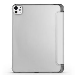 iPad Pro 11 2. 3. 4. Nesil uyumlu Kapaklı Kılıf Kalem Bölmeli Standlı Smart Akıllı Kapak Uyku Modlu Gri