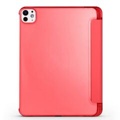 iPad Pro 11 2. 3. 4. Nesil uyumlu Kapaklı Kılıf Kalem Bölmeli Standlı Smart Akıllı Kapak Uyku Modlu Kırmızı