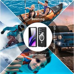Samsung Galaxy S24 Ultra uyumlu Su Geçirmez Kılıf MagSafe IP68 Waterproof Anti Shock Anti Dust Kapak