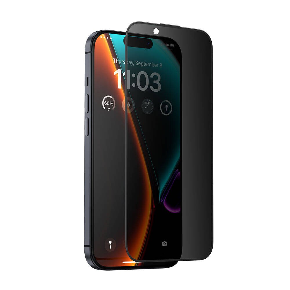 Apple iPhone 15 Plus Hidrofobik Ve Oleofobik Özellikli Benks Privacy Air Shield Ekran Koruyucu 10'lu Paket