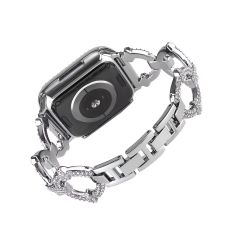 Apple Watch 10 46 mm uyumlu Metal Kordon Şık Taşlı Tasarım Luxury Style Kayış