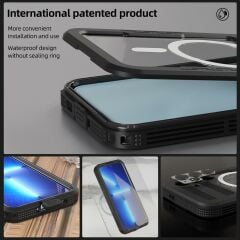 Samsung Galaxy S24 uyumlu Su Geçirmez Kılıf MagSafe IP68 Waterproof Anti Shock Anti Dust Kapak