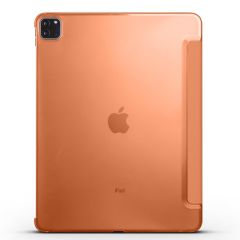 iPad Pro 12.9 5. Nesil 2021 M1 uyumlu Kılıf Flip Akıllı Kapak Standlı Smart Cover Uyku Modlu Turuncu
