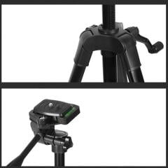 140 cm Yükseklik Ayarlı Tripod & Telefon Tutucu Aparat - Alüminyum Alaşım - Hafif - 2 Kademeli Ayak