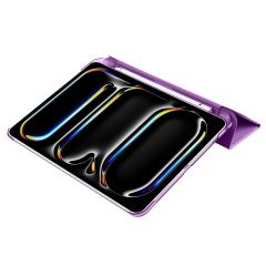 iPad Pro 11 2. 3. 4. Nesil uyumlu Kapaklı Kılıf Kalem Bölmeli Standlı Smart Akıllı Kapak Uyku Modlu Mor