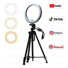 Ring Light Led 10’’ 26 cm Işık Halkası & 140 cm Yükseklik Ayarlı Tripod & Kablolu Kumanda