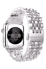 Apple Watch 8 45 mm uyumlu Metal Kordon Premium Paslanmaz Çelik Kayış Siyah