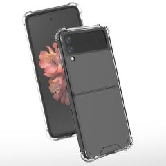 Samsung Galaxy Z Flip 4 uyumlu Şeffaf Kılıf Anti Shock Darbe Emici Silikon Kapak Esnek TPU