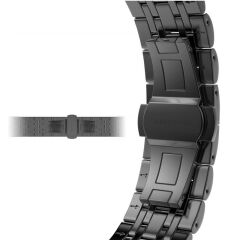 Apple Watch 8 45 mm uyumlu Metal Kordon Premium Paslanmaz Çelik Kayış Siyah