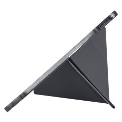 iPad Air 13 M2 / M3 uyumlu Kılıf Kalem Bölmeli Tri Folding Standlı Arkası Silikon Uyku Modlu Siyah