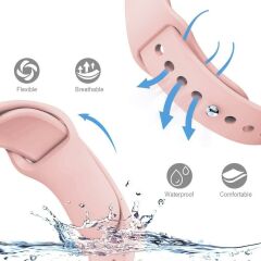 Samsung Galaxy Watch 3 41 mm Uyumlu Silikon Kordon Premium Spor Kayış Jel Silikon Spor Kordon Su Yeşili