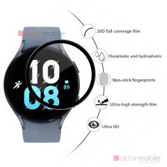 Samsung Galaxy Watch 5 40 mm uyumlu Ekran Koruyucu 3D Tam Kapatan Kavisli PPMA Nano Cam Tam Uyumlu