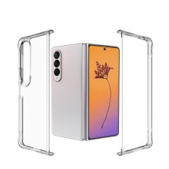 Samsung Galaxy Z Fold 4 uyumlu Şeffaf Kılıf Sararma Yapmayan Sert PC Kapak Köşeleri Yükseltilmiş