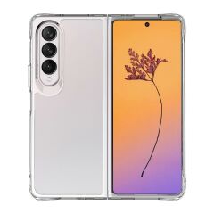 Samsung Galaxy Z Fold 4 uyumlu Şeffaf Kılıf Sararma Yapmayan Sert PC Kapak Köşeleri Yükseltilmiş
