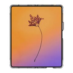 Samsung Galaxy Z Fold 4 uyumlu Şeffaf Kılıf Sararma Yapmayan Sert PC Kapak Köşeleri Yükseltilmiş