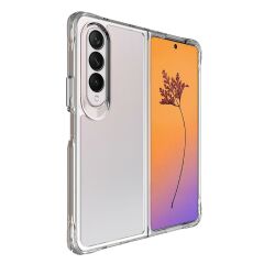 Samsung Galaxy Z Fold 4 uyumlu Şeffaf Kılıf Sararma Yapmayan Sert PC Kapak Köşeleri Yükseltilmiş