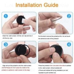 Samsung Galaxy Watch 5 Pro 45 mm uyumlu Ekran Koruyucu 3D Tam Kapatan Kavisli PPMA Nano Cam Tam Uyum