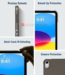 Apple iPad 10. Nesil 2022 10.9'' Kılıf Standlı Flip Smart Akıllı Kapak Uyku Modlu Tablet Kılıfı