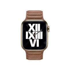 Apple Watch 9 41 mm uyumlu Manyetik Baklalı Model Kayış Mıknatıslı Suni Deri Kordon
