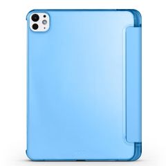 iPad Pro 11 M4 2024 uyumlu Kapaklı Kılıf Kalem Bölmeli Standlı Flip Smart Akıllı Kapak Uyku Modlu Mavi