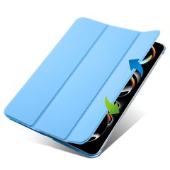 iPad Pro 11 M4 2024 uyumlu Kapaklı Kılıf Kalem Bölmeli Standlı Flip Smart Akıllı Kapak Uyku Modlu Mavi