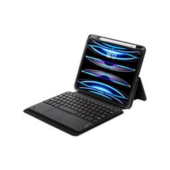 iPad Pro 11 M4 2024 Uyumlu Klavyeli Kılıf Standlı Bluetooth Klavye Trackpad Keyboard