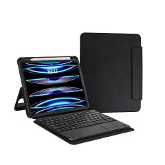 iPad Pro 11 M4 2024 Uyumlu Klavyeli Kılıf Standlı Bluetooth Klavye Trackpad Keyboard