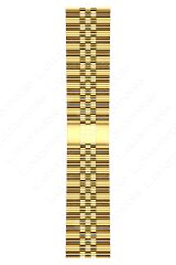 Apple Watch 8 45 mm uyumlu Metal Kordon Rolex Style Kayış Jubilee Bilezik Gold