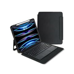 iPad Pro 13 M4 2024 Uyumlu Klavyeli Kılıf Standlı Bluetooth Klavye Trackpad Keyboard
