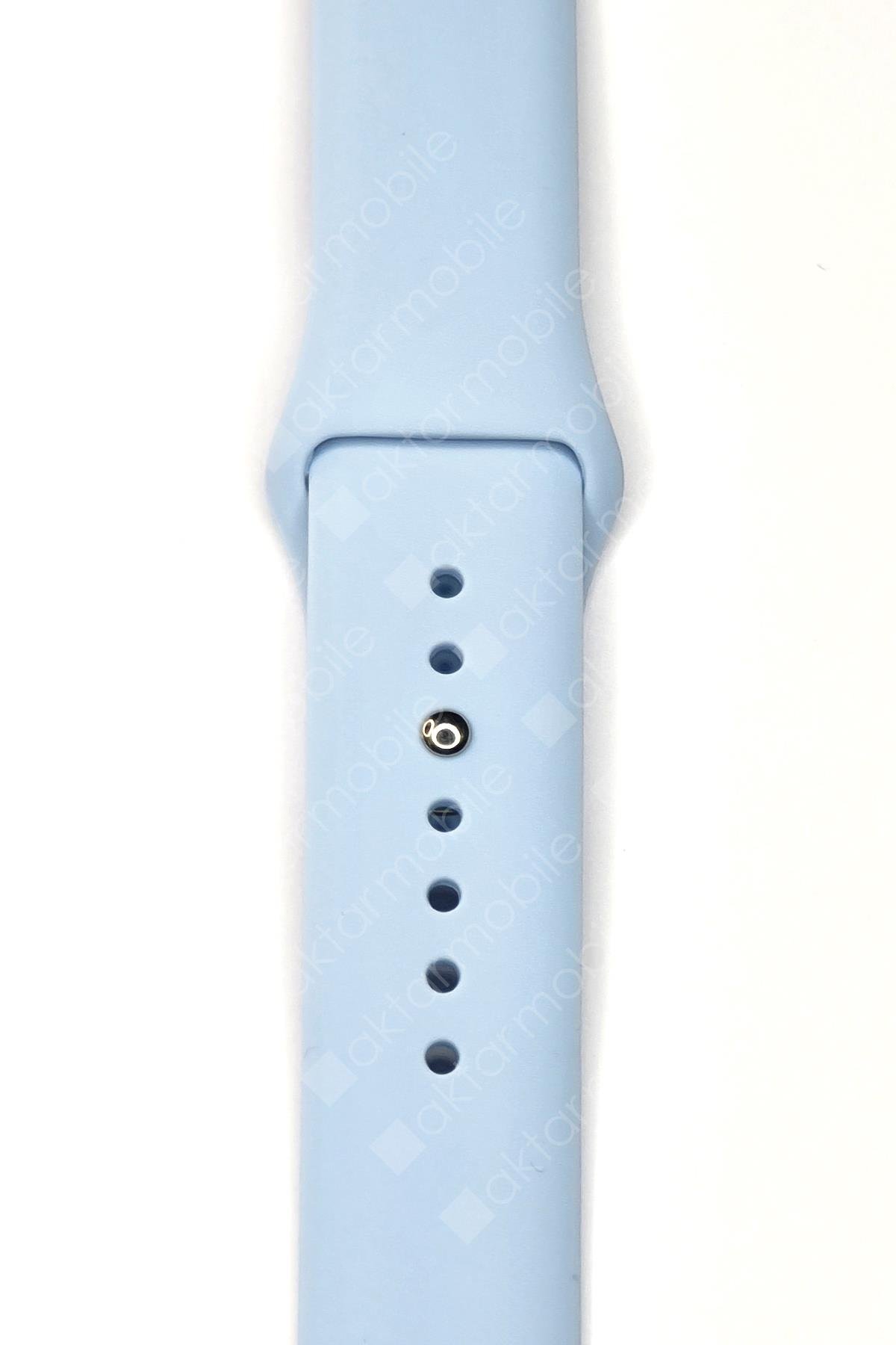 Amazfit GTR 2e 47 mm Uyumlu Silikon Kordon Premium Spor Kayış Jel Silikon Spor Kordon Açık Mavi