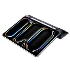 iPad Pro 11 M4 2024 uyumlu Kapaklı Kılıf Kalem Bölmeli Standlı Flip Smart Akıllı Kapak Uyku Modlu Siyah