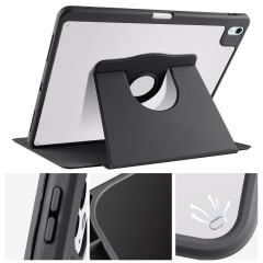 iPad Air 13 M2 2024 uyumlu Kapaklı Kılıf Kalem Bölmeli Dönebilen Yatay Dikey Standlı Akıllı Kapak