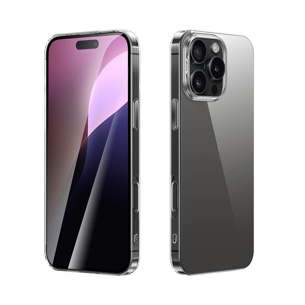iPhone 16 Pro uyumlu Şeffaf Kılıf Kamera Çıkıntılı Sararmayan Sert PC Slim Kapak