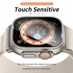 Apple Watch Ultra 49 mm uyumlu Ekran Koruyucu Temperli Cam Ekran Koruma