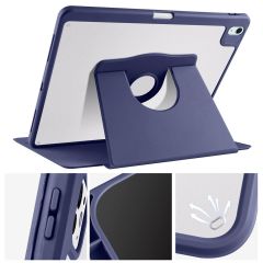 iPad Air 13 M2 2024 uyumlu Kapaklı Kılıf Kalem Bölmeli Dönebilen Yatay Dikey Standlı Akıllı Kapak Lacivert