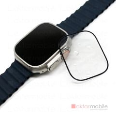 Apple Watch Ultra 49 mm uyumlu Ekran Koruyucu 3D Tam Kapatan Kavisli PPMA Nano Cam Tam Uyum