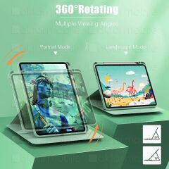 iPad Pro 11 2. Nesil 2020 Uyumlu Kılıf 360° Dönebilen Kalem Bölmeli Standlı Akıllı Kapak Premium Pudra