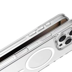 iPhone 16 Pro uyumlu Şeffaf Kılıf Magsafe Silikon Kapak Kamera Çıkıntılı Darbe Emici Üstün Koruma