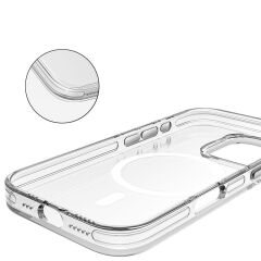 iPhone 16 Pro uyumlu Şeffaf Kılıf Magsafe Silikon Kapak Kamera Çıkıntılı Darbe Emici Üstün Koruma