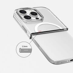 iPhone 16 Pro Max uyumlu Şeffaf Kılıf Magsafe Silikon Kapak Kamera Çıkıntı Darbe Emici Üstün Koruma